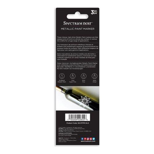 Simon Says Stamp! Spectrum Noir QUICKSILVER Metallic Paint Marker Set Of 3 sn-mtpm-sil3
