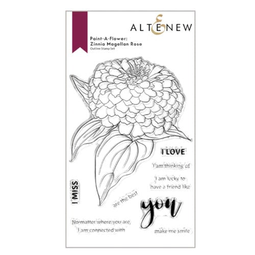 Simon Says Stamp! Altenew PAINT A FLOWER ZINNIA MAGELLAN ROSE Clear Stamps ALT6952*