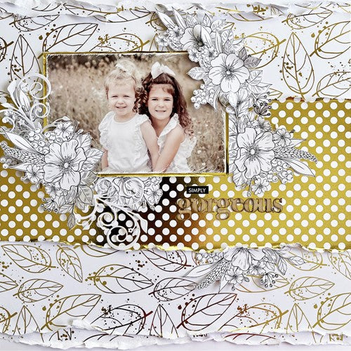 Simon Says Stamp! Paper Rose GOLD BASICS 1.0 12x12 Foil Paper Pack 25348