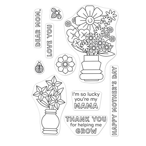 Simon Says Stamp! Hero Arts Clear Stamps MOTHER'S DAY VASE CM615*