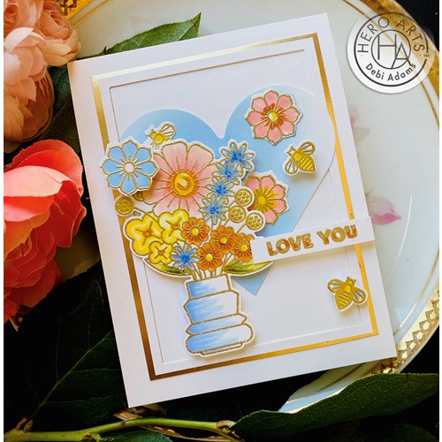 Simon Says Stamp! Hero Arts Clear Stamps MOTHER'S DAY VASE CM615*