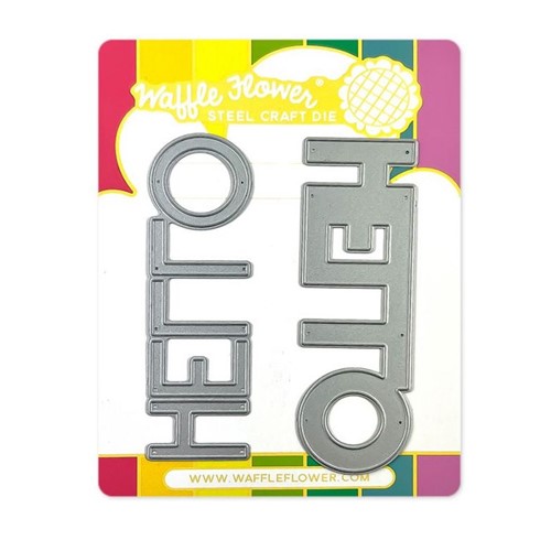 Simon Says Stamp! Waffle Flower OUTLINED HELLO Dies 310355
