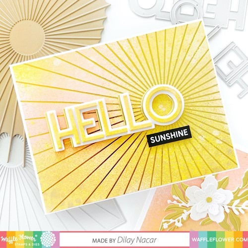 Simon Says Stamp! Waffle Flower OUTLINED HELLO Dies 310355