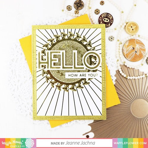 Simon Says Stamp! Waffle Flower OUTLINED HELLO Dies 310355
