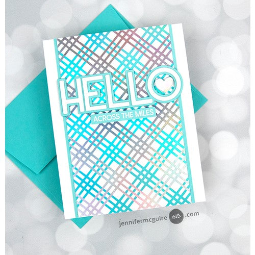 Simon Says Stamp! Waffle Flower OUTLINED HELLO Dies 310355 | color-code:ALT5