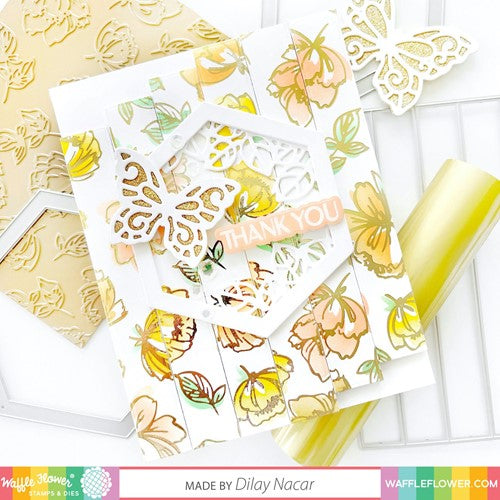 Simon Says Stamp! Waffle Flower ORGANIC FLORAL Clear Stamps and Die Combo WFC1035