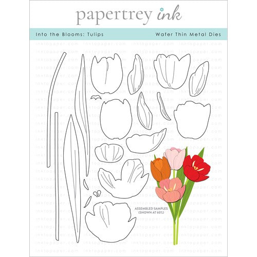 Simon Says Stamp! Papertrey Ink INTO THE BLOOMS TULIPS Dies PTI-0414