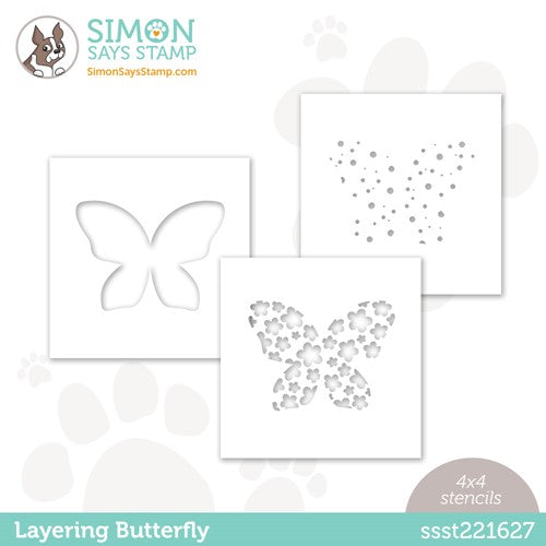 Simon Says Stamp! Simon Says Stamp Stencils LAYERING BUTTERFLY ssst221627