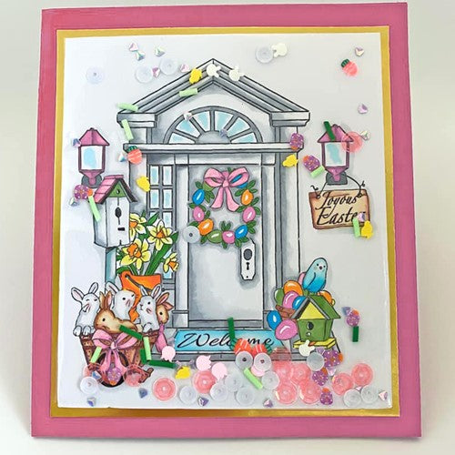 Simon Says Stamp! Art Impressions EASTER Front Porch Stamp and Die Set 5488