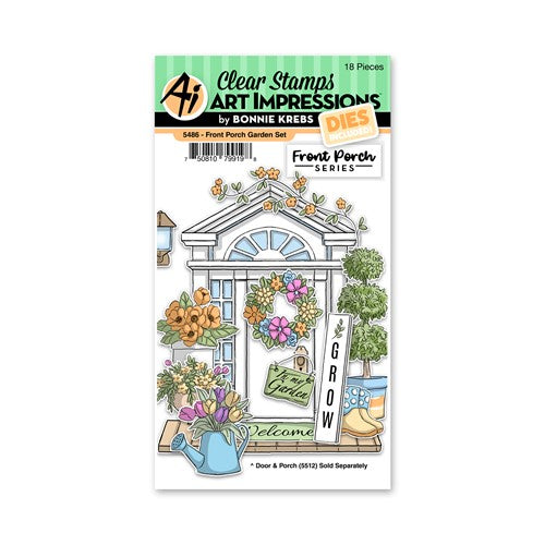 Simon Says Stamp! Art Impressions GARDEN Front Porch Stamp and Die Set 5486