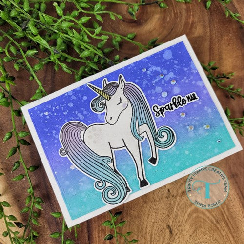 Simon Says Stamp! Trinity Stamps MAJESTIC UNICORN Clear Stamp Set tps-178