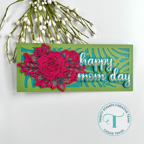 Simon Says Stamp! Trinity Stamps FOILING FLORALS Foil And Cut Hotfoil Die tmd-124