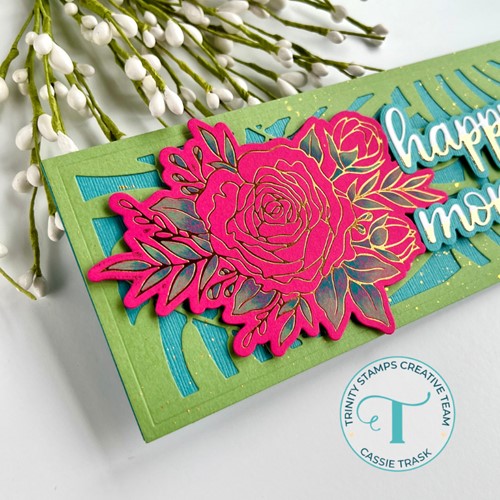 Simon Says Stamp! Trinity Stamps FOILING FLORALS Foil And Cut Hotfoil Die tmd-124