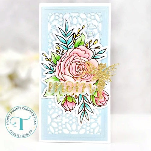 Simon Says Stamp! Trinity Stamps FOILING FLORALS Foil And Cut Hotfoil Die tmd-124