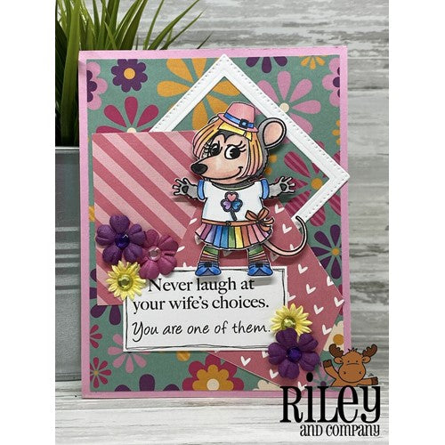 Simon Says Stamp! Riley and Company Funny Bones YOUR WIFE'S CHOICES Cling Rubber Stamp RWD-1012