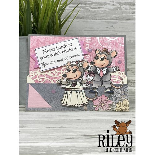 Simon Says Stamp! Riley and Company Funny Bones YOUR WIFE'S CHOICES Cling Rubber Stamp RWD-1012