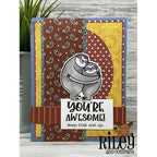 Simon Says Stamp! Riley and Company Funny Bones YOU'RE AWESOME Cling Rubber Stamp RWD-1020