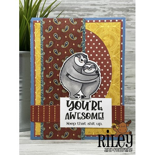 Simon Says Stamp! Riley and Company Funny Bones YOU'RE AWESOME Cling Rubber Stamp RWD-1020
