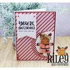Simon Says Stamp! Riley and Company Funny Bones YOU'RE AWESOME Cling Rubber Stamp RWD-1020