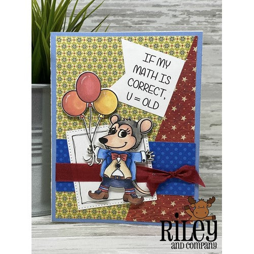 Simon Says Stamp! Riley and Company Funny Bones U OLD Cling Rubber Stamp RWD-1017