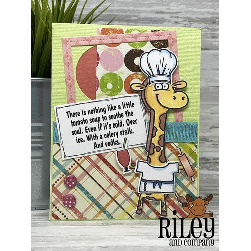 Simon Says Stamp! Riley and Company Funny Bones TOMATO SOUP Cling Rubber Stamp RWD-1009