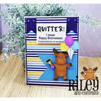 Simon Says Stamp! Riley and Company Funny Bones QUITTER Cling Rubber Stamp RWD-1014