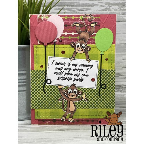 Simon Says Stamp! Riley and Company Funny Bones PLAN MY OWN PARTY Cling Rubber Stamp RWD-1015