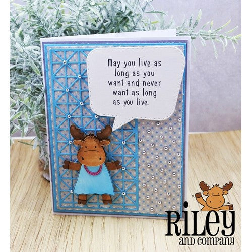 Simon Says Stamp! Riley and Company Funny Bones MAY YOU LIVE Cling Rubber Stamp RWD-1007