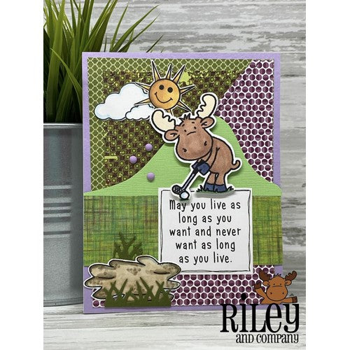 Simon Says Stamp! Riley and Company Funny Bones MAY YOU LIVE Cling Rubber Stamp RWD-1007