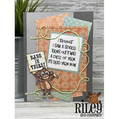 Simon Says Stamp! Riley and Company Funny Bones DEADLY PIECE OF YARN Cling Rubber Stamp RWD-1008