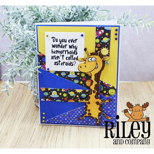 Simon Says Stamp! Riley and Company Funny Bones ASTEROIDS Cling Rubber Stamp RWD-1005