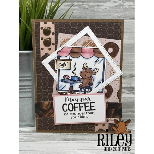 Simon Says Stamp! Riley and Company Funny Bones BE STRONGER THAN YOUR KIDS Cling Rubber Stamp RWD-1016