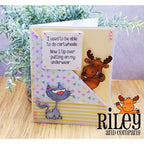 Simon Says Stamp! Riley and Company Funny Bones CARTWHEELS Cling Rubber Stamp RWD-1006