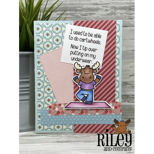 Simon Says Stamp! Riley and Company Funny Bones CARTWHEELS Cling Rubber Stamp RWD-1006