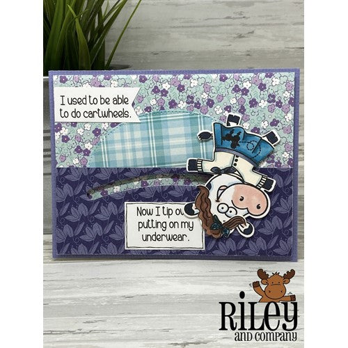 Simon Says Stamp! Riley and Company Funny Bones CARTWHEELS Cling Rubber Stamp RWD-1006