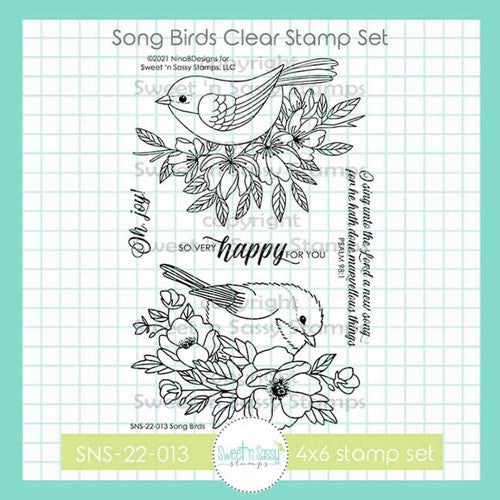 Simon Says Stamp! Sweet 'N Sassy SONG BIRDS Clear Stamp Set sns-22-013