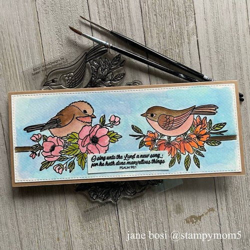 Simon Says Stamp! Sweet 'N Sassy SONG BIRDS Clear Stamp Set sns-22-013