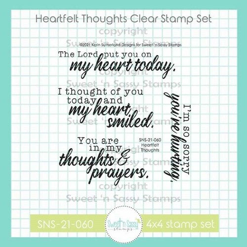 Simon Says Stamp! Sweet 'N Sassy HEARTFELT THOUGHTS Clear Stamp Set sns-21-060