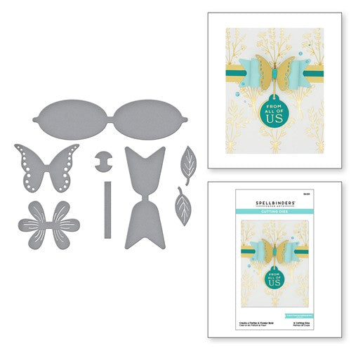 Simon Says Stamp! S5-501 Spellbinders CREATE A FLUTTER AND FLOWER BOW Etched Dies*