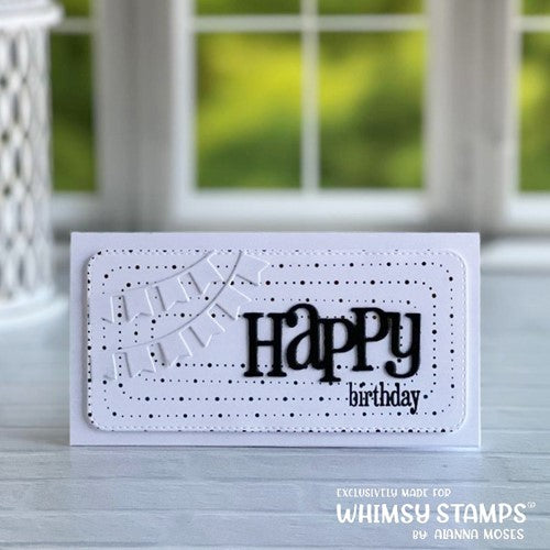 Simon Says Stamp! Whimsy Stamps MINI SLIM ROUNDED STITCH Dies WSD300a