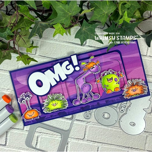 Simon Says Stamp! Whimsy Stamps OMGEE WORD AND SHADOW Dies WSD301a