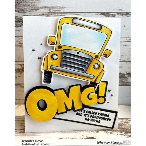 Simon Says Stamp! Whimsy Stamps OMGEE WORD AND SHADOW Dies WSD301a