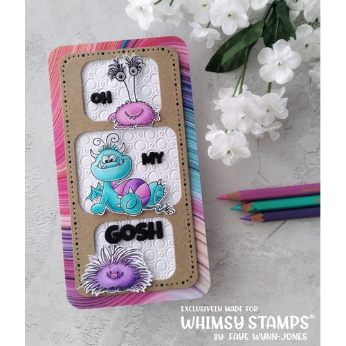 Simon Says Stamp! Whimsy Stamps OMGEE WORD AND SHADOW Dies WSD301a