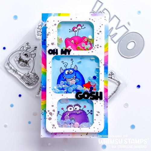 Simon Says Stamp! Whimsy Stamps OMGEE WORD AND SHADOW Dies WSD301a