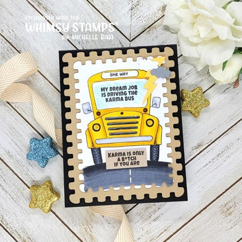 Simon Says Stamp! Whimsy Stamps KARMA BUS Clear Stamps CWSD203a