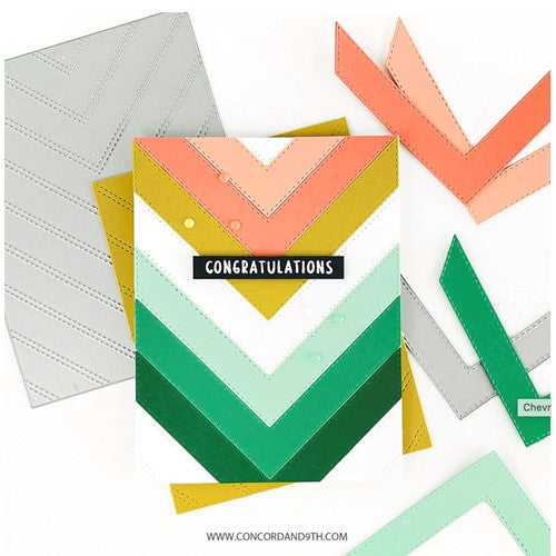 Simon Says Stamp! Concord & 9th CHEVRON QUILT TOP Dies 11352