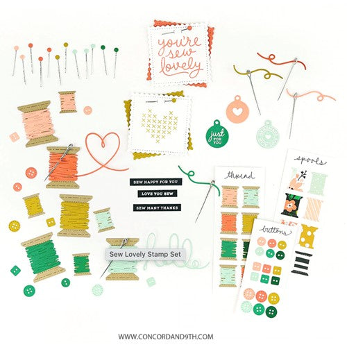 Simon Says Stamp! Concord & 9th SEW LOVELY Clear Stamps 11355