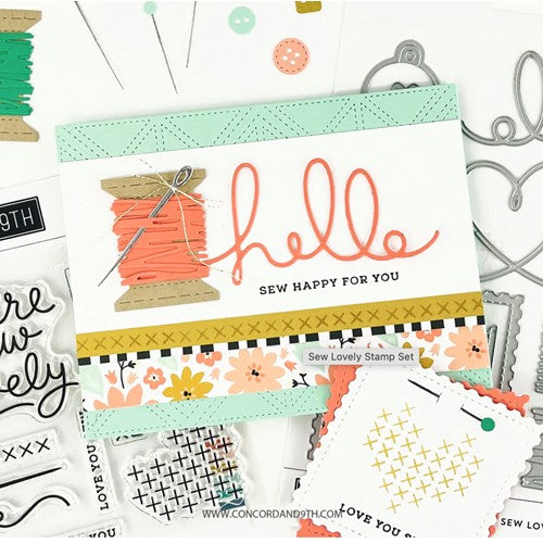 Simon Says Stamp! Concord & 9th SEW LOVELY Clear Stamps 11355
