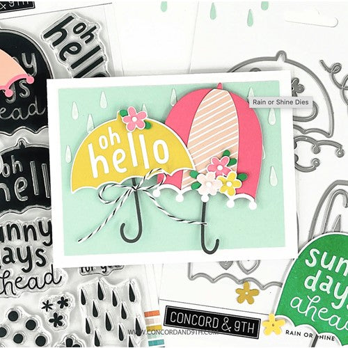 Simon Says Stamp! Concord & 9th RAIN OR SHINE Clear Stamps 11359*