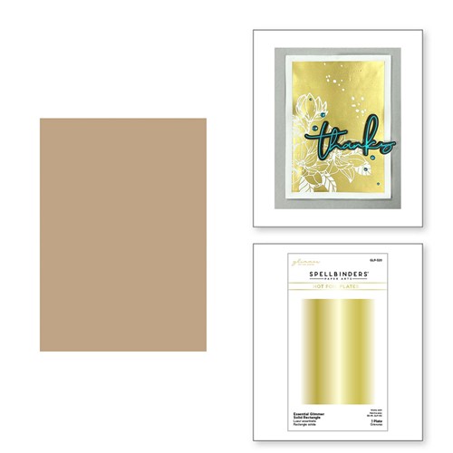 Simon Says Stamp! GLP-320 Spellbinders ESSENTIAL GLIMMER SOLID RECTANGLE Glimmer Hot Foil Plate